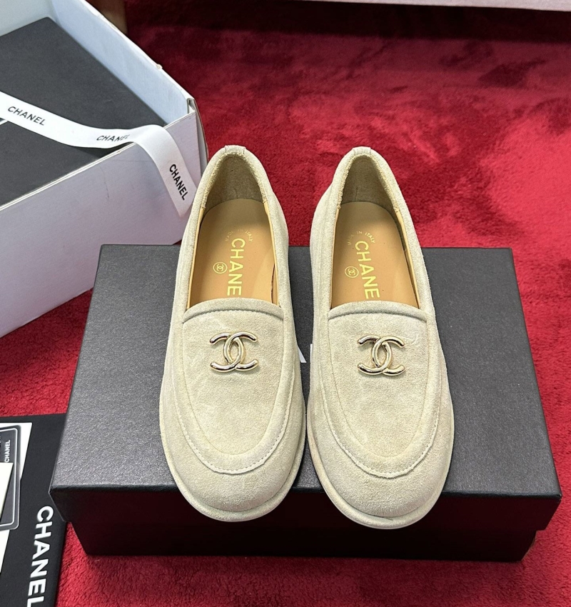 Ch*el leather shoes
